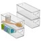 mDesign Storage Bin with Handles, Lid for Bathroom, 4 Pack
